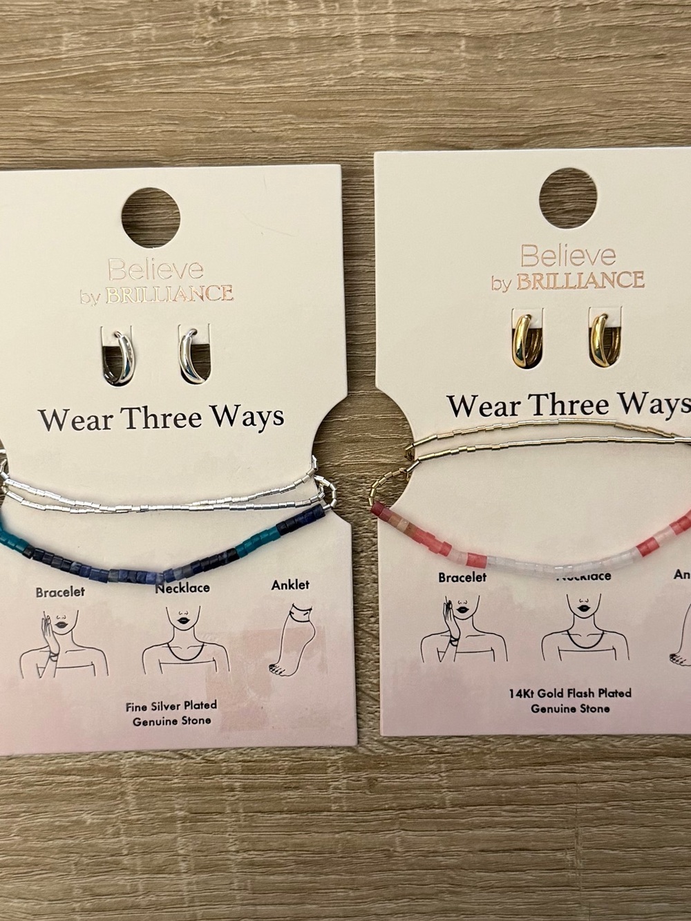 Believe by Brilliance Wear 3 Ways Jewelry Bundle Lot 2 Sets New